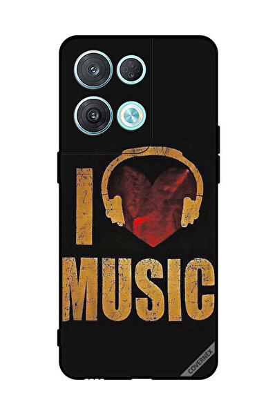 Covernex غطاء حماية لهاتف Oppo Reno8 Pro Vintage I Love Music
