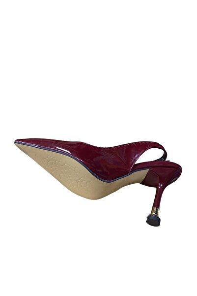güven kundura Women's Open Back Metal Heel Stiletto