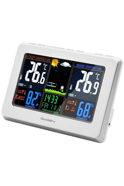 Gogen ME 3257 indoor-outdoor weather station, wireless external sensor, color LCD