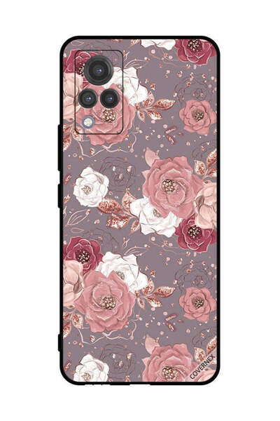 Covernex غطاء حماية لهاتف فيفو V21 بنقشة زهور