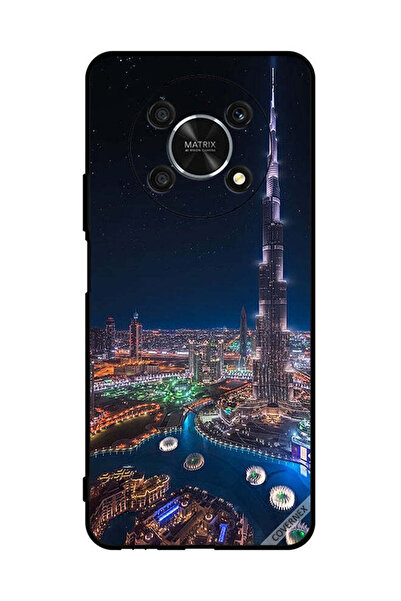 Covernex غطاء حماية لهاتف Honor X9 5G بمنظر ليلي لوسط المدينة