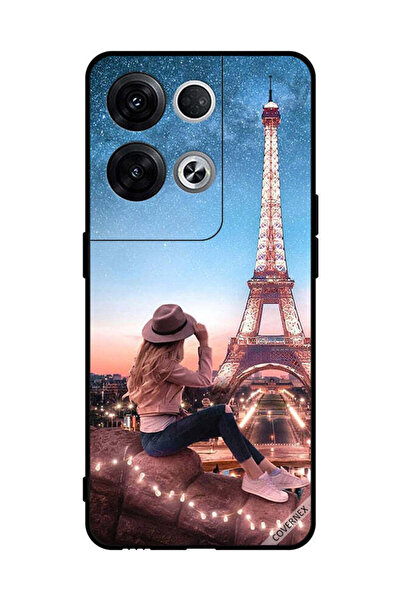 Covernex غطاء حماية لهاتف Oppo Reno8 Pro+ - فتاة القبعة وبرج إيفل