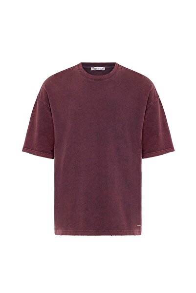 VAMOSCLO Βασικό Σετ Σορτς oversized Πλένεται Μπορντό