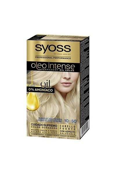 Syoss Permanent Hair Dye, Syoss Olio Intense, Ammonia-Free, 10.50 Light Ash Blonde