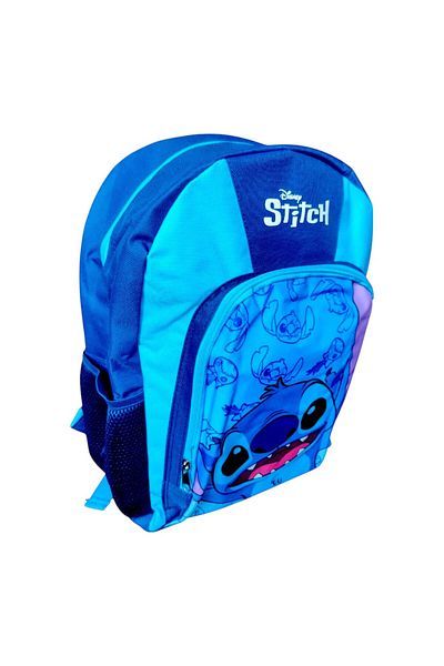 Stitch Ghiozdan copii, 40x30x15 cm, cu doua compartimente, albastru, bretele intarite si ajustabile, Stitch