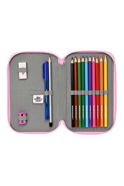 Na Na Na Surprise Na!Na!Na! Surprise Sparkles Double Pencil Case, Light Pink, 28 Pieces