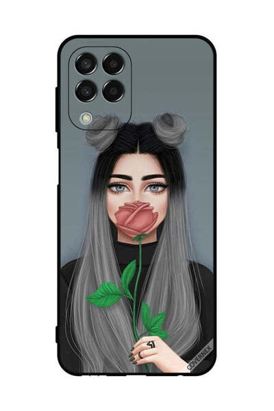 Covernex Protective Case Cover For Samsung Galaxy M33 Cute Girl Hide Mouth On...
