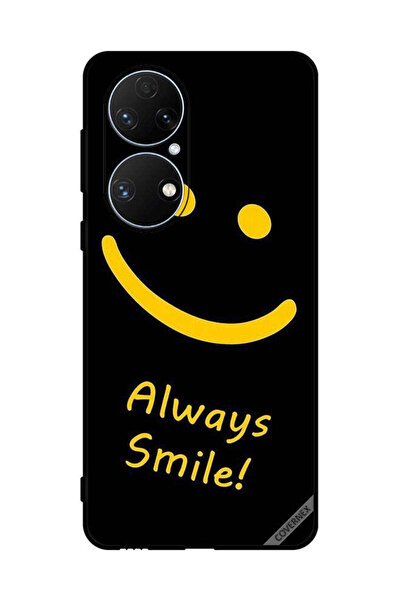 Covernex غطاء حماية لهاتف هواوي P50e مع إيموجي الابتسامة الدائمة