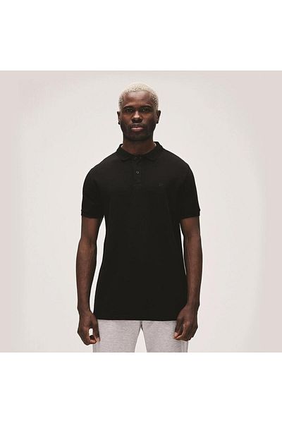Bad Bear Stark Polo Neck Men's T-Shirt - Black