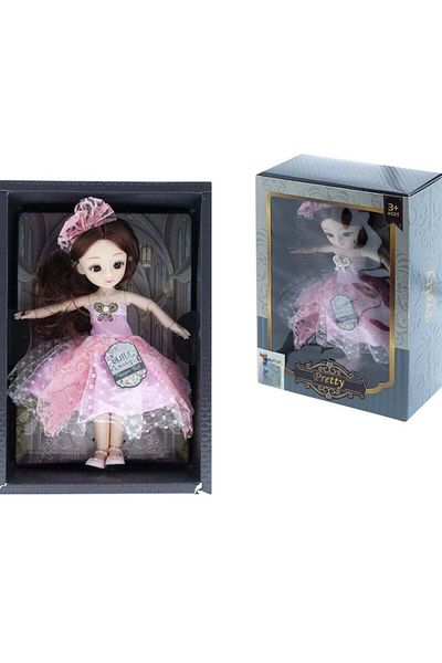 Toybox Princess Doll with Elegant Pink Dress For Kids - 28cm