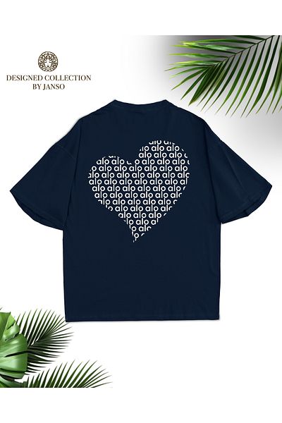 JANSO GROUP -Women Cotton Printed White Heart Short Sleeve Tshirt Oversize Big Size