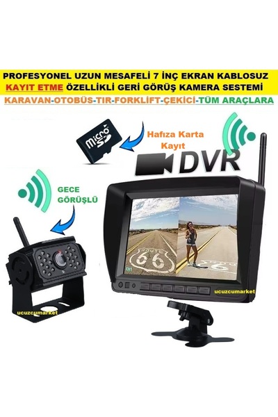 Genel Markalar PROFESYONEL UZUN MESAFELİ 7 İNÇ EKRAN KABLOSUZ KAYIT ETME ÖZEL...