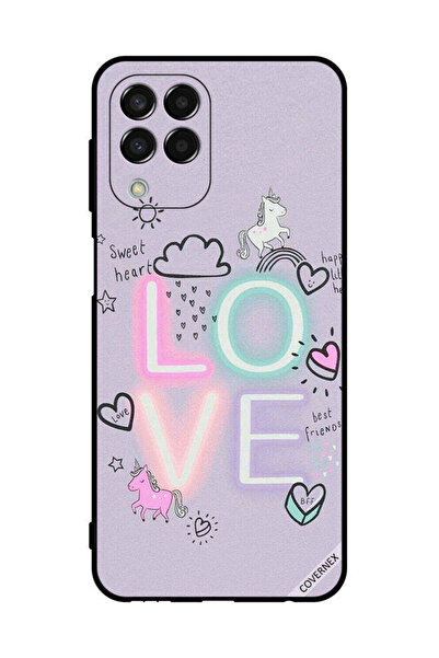 Covernex غطاء حماية لهاتف سامسونج جالاكسي M33 - قلب حلو، حب، وحيد القرن