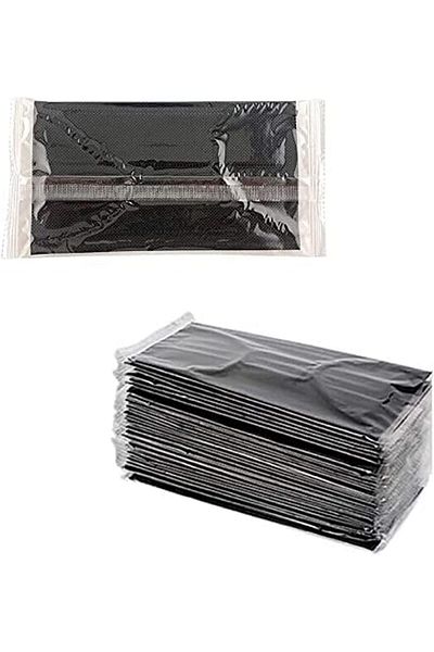 Yuwell Medone Plus 50pcs Individually Wrapped Adult's Disposable Face Masks 3 Layer (BLACK/WHITE)