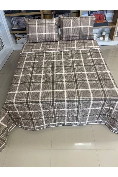 Sudemhome Modern Style Double King Size Pique Bedspread Set 230X250Cm 2Pcs Pillowcases 50X70Cm