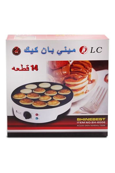 DLC Mini Pancake Maker 750 W –Pink, Non‑Stick Cooking Plate