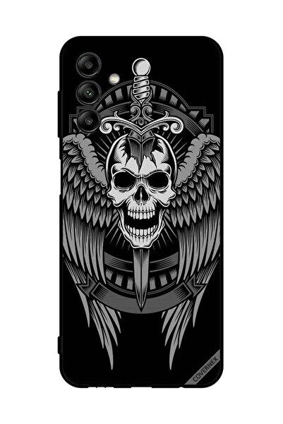 Covernex غطاء حماية لهاتف سامسونج جالاكسي A04s بتصميم جمجمة وأجنحة نسر