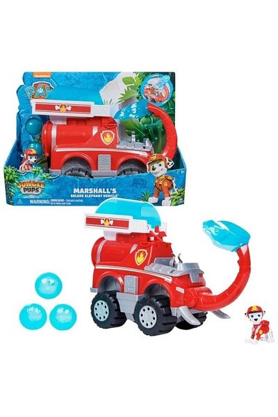 SPIN MASTERR Paw Patrol figure car - Large vehicle with elephant and water and Marshall Hero figure