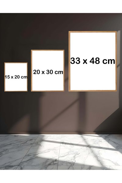 wudie Çerçeve Görünümlü Premium Kalite Duvar Tablosu Mutfak Tabloları 3 lü Tablo