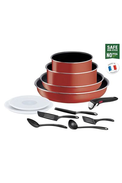 TEFAL Ingenio Easy Cook & Clean 12-piece set, Titanium non-stick coating, Thermo-Signal temperature