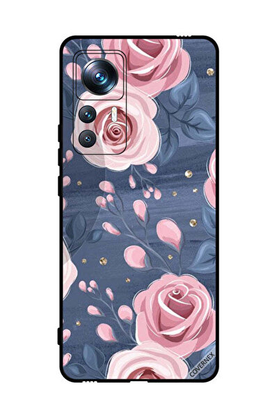 Covernex غطاء حماية لهاتف شاومي 12T برو بنقشة الورود والأوراق