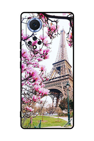 Covernex غطاء حماية لهاتف Honor 50 Pro زهور وبرج إيفل