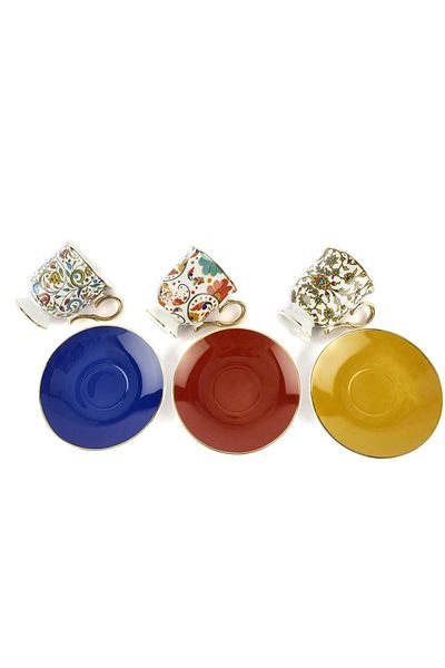 Mikasa Moor Ottoman 6-Piece Coffee Cup Set 90 Cc