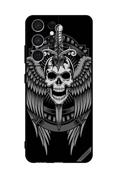 Covernex غطاء حماية لهاتف سامسونج S21 Ultra 5G بطبعة جمجمة وأجنحة نسر