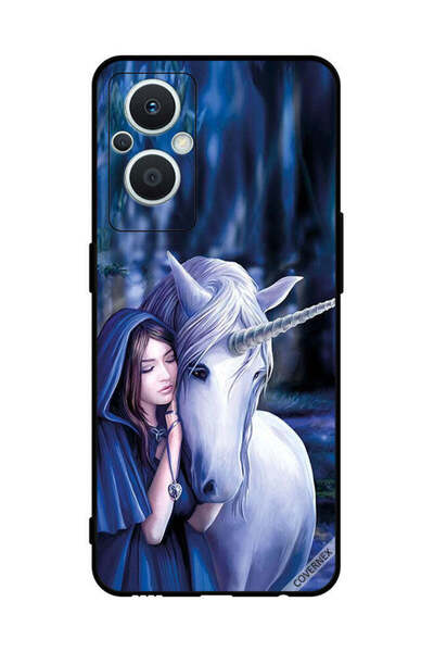 Covernex غطاء حماية لهاتف Oppo Reno 7 Lite فتاة تحب وحيد القرن