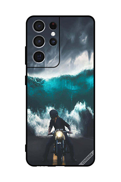 Covernex غطاء حماية لهاتف سامسونج S21 Ultra 5G برسومات موجة مائية
