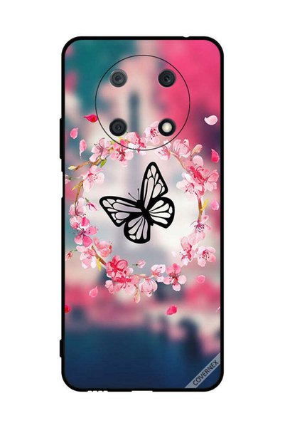 Covernex غطاء حماية لهاتف هواوي نوفا Y90 - فراشة على شكل حلقة زهور