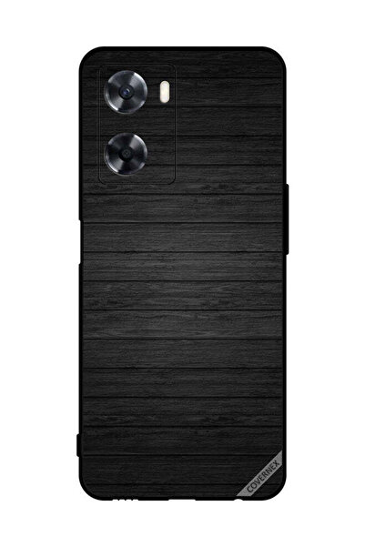 Covernex غطاء حماية لهاتف Oppo A77s بنمط خشبي داكن