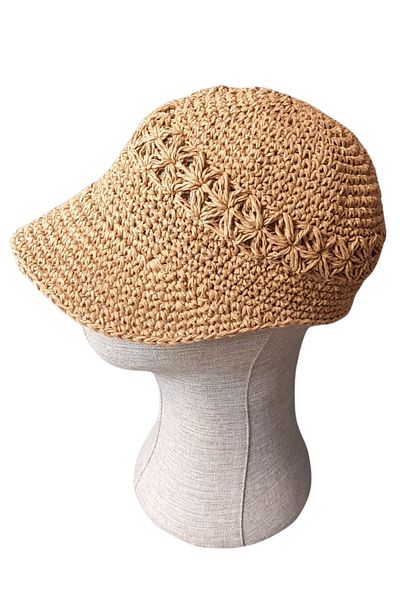 Uretti - Necla 4345 Hand Knitted Paper Thread Summer Visor Cap Hat