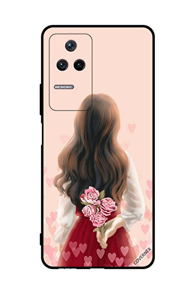 Covernex غطاء حماية لهاتف شاومي بوكو F4 5G فتاة تخفي الزهور