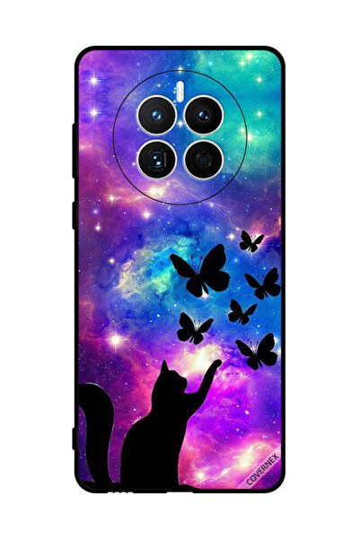 Covernex غطاء حماية لهاتف هواوي ميت 50 - قطة وفراشات