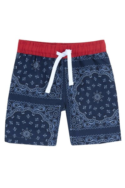 Chicco Boys' navy paisley swim trunks