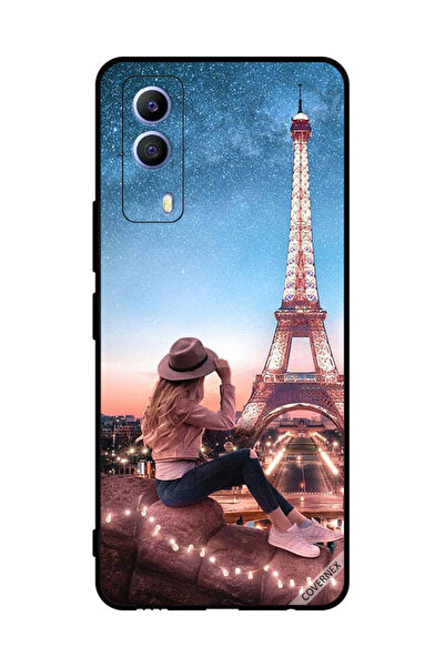 Covernex غطاء حماية لهاتف فيفو T1x - فتاة القبعة وبرج إيفل
