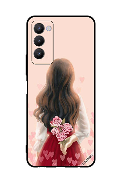 Covernex غطاء حماية لهاتف تكنو كامون 18 - فتاة تخفي أزهارًا