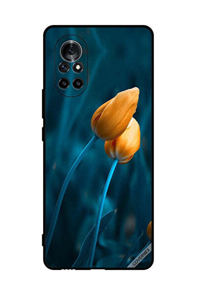 Covernex غطاء حماية لهاتف هواوي نوفا 8 5G مع زهرتين لطيفتين