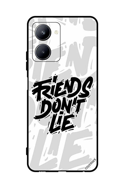 Covernex غطاء حماية لهاتف Realme C33 بخط اليد "الأصدقاء لا يكذبون"