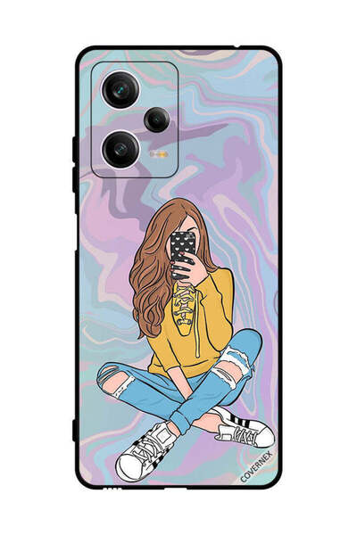 Covernex غطاء حماية لهاتف شاومي ريدمي نوت 12 برو صورة فتاة تلتقط