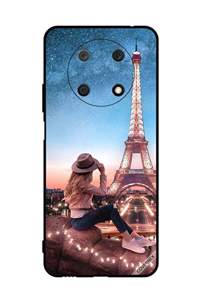 Covernex غطاء حماية لهاتف هواوي نوفا واي 90 - فتاة القبعة وبرج إيفل