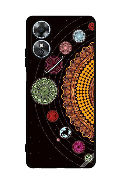 Covernex غطاء حماية لهاتف Oppo A17 بتصميم ماندالا للنظام الشمسي