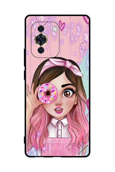 Covernex غطاء حماية لهاتف هواوي نوفا 10 - رسم فتاة محبة للدونات