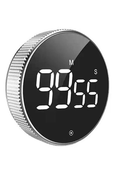 divendi-ro Temporizator digital cu LED, magnetic, 77x77x30mm, negru
