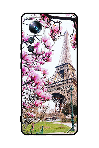 Covernex Protective Case Cover For Xiaomi 12T Pro Flowers & Eiffel Tower