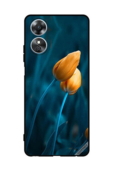 Covernex غطاء حماية لهاتف Oppo A17 مع زهرتين لطيفتين