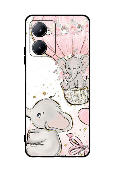 Covernex غطاء حماية لهاتف Realme C33 برسومات فيلة صغيرة