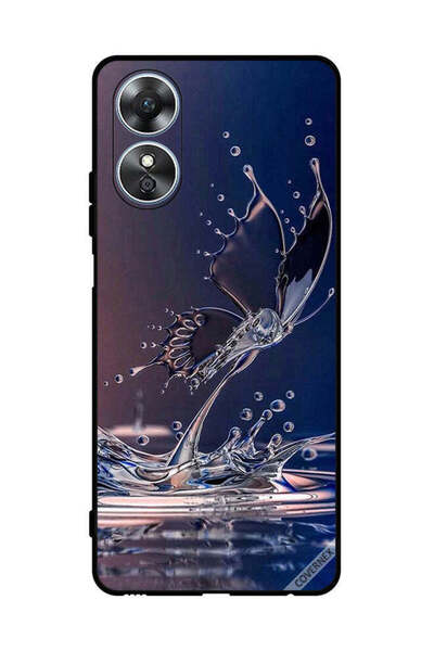 Covernex غطاء حماية لهاتف Oppo A17 - قطرات الماء - فراشة
