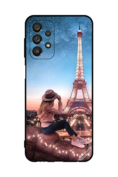 Covernex غطاء حماية لهاتف سامسونج جالاكسي A23 5G برسومات فتاة القبعة وبرج إيفل